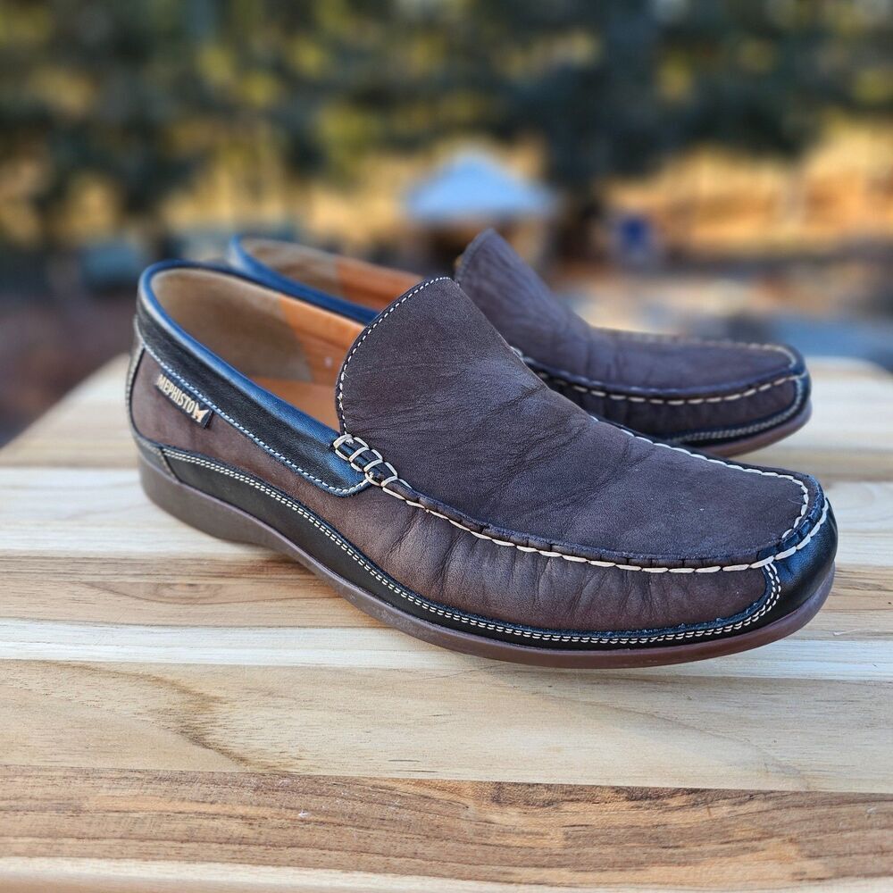 MEPHISTO Mens Baduard Cool Air Brown Slip On Casual Loafers Size 8